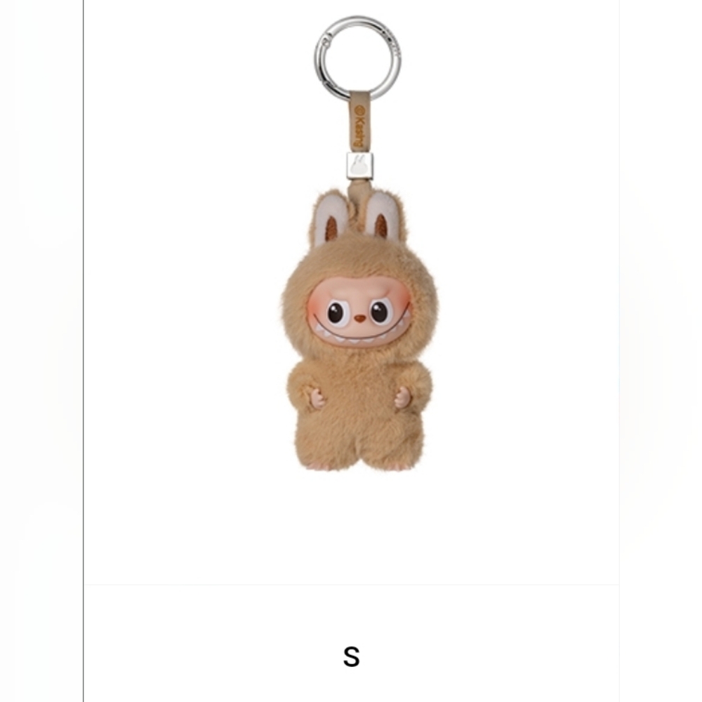 Pop Now POP MART Labubu Pin For Love S Smile New NIB Bag Charm Tan Camel Beige